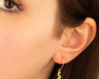 14K Gold Lucky Number Earrings | Personalized Dainty Jewelry Gift