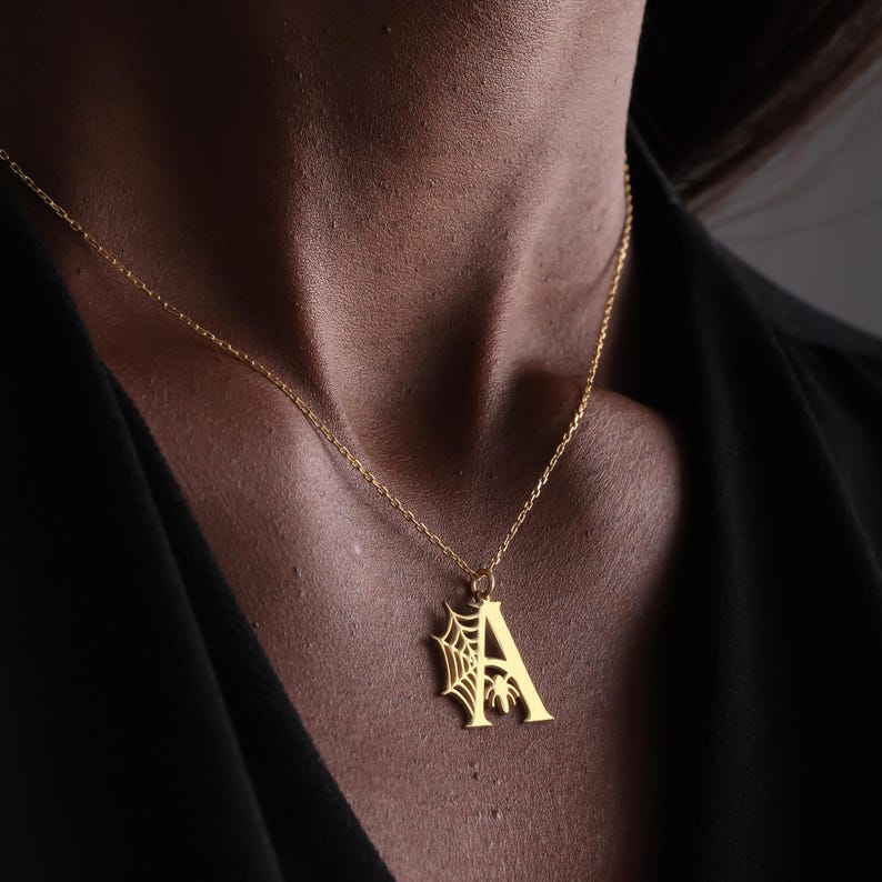 handmadejewellery
spiderweb necklace
spider web jewelry
gothic letter
spiderman necklace
hallowen necklace
hallowen day gift
letter necklace
spider necklace
hallowen jewerly
initial necklace
14k gold
hallowen pendant