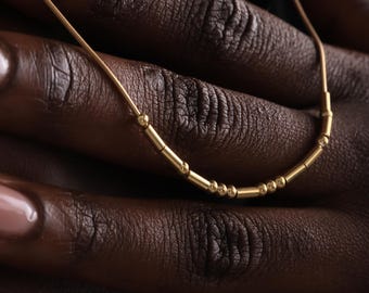 14K Gold Custom Morse Code Necklace | Hidden Message Jewelry | Personalized Secret Name Pendant | Bridesmaid Gift |  Friend Morse Code