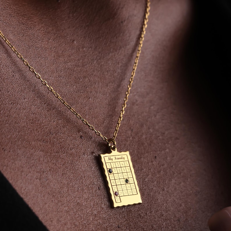 family necklace
memory necklace
birthstone calendar
birthday gifther
calendar necklace
birth date necklace
brithstone jewelry
special date
14k gold
bridesmaid necklace
family birthstone
custom calendar
date necklace