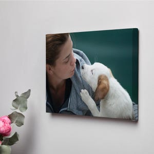 HD Custom Pet Portrait,Personalize Dog Wall Art,Pet Photo Canvas Print, Cat Memorial Gift, Custom Pet Photo Canvas,Home Decor for Pet Lovers