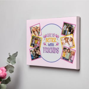 Personalised Photo Friend Gift Custom Canvas Print Friend with Any Quote,bespoke canvas print, wall decor,Friend keepsake, gift for parents,