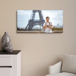 Personalized Split Photo Canvas Set: Custom 2-Piece Wall Art