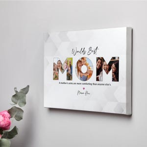Personalised Photo Mother Gift Custom Canvas Print Friend with Any Quote,bespoke canvas print, wall decor,Mum keepsake, gift for parents,