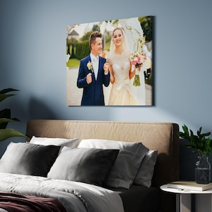 HD Couple Canvas Print,Custom Wedding Gift,Personalized Anniversary Wall Art, Custom Photo Canvas, Romantic Home Decor, Engagement Gift