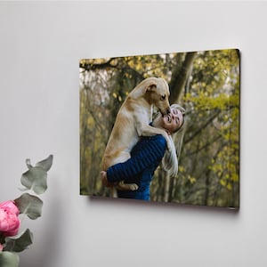 Pet Photo Canvas Print,Custom Pet Portrait,Personalized Dog Wall Art, Cat Memorial Gift, Custom Pet Photo Canvas, Home Decor for Pet Lovers