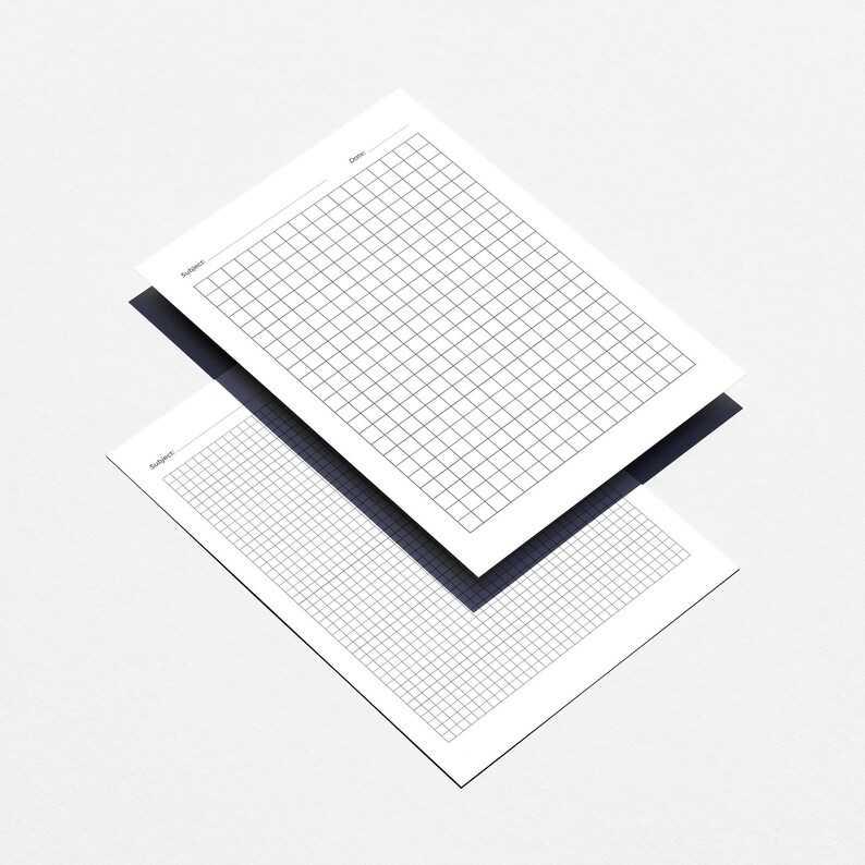 Printable Graph Paper Set: A4 Grid Templates (PDF & JPEG) - Etsy