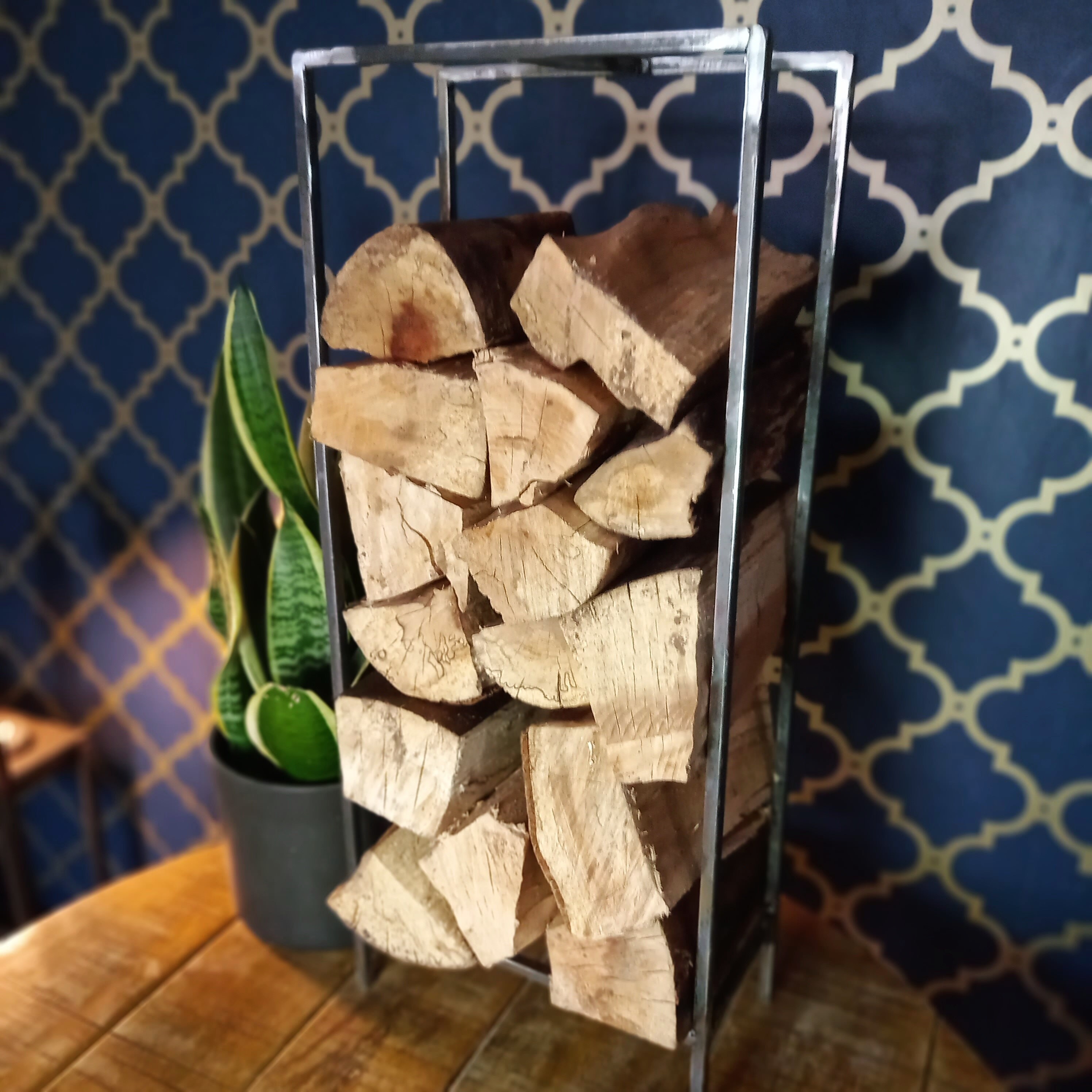 Almacén de troncos de metal almacén de madera por metales | Etsy