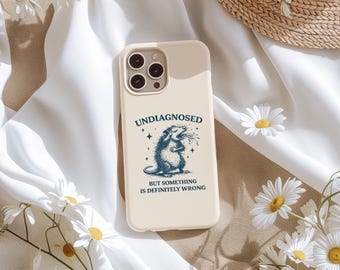 Undiagnosed Rat Phone Case, Funny Dark Humor Case, Weird Gothic Animal Rat Graphic
