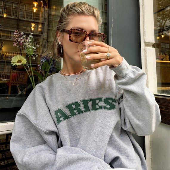 ARIES Zodiac Sweatshirt, Astrology Sweater, Women Tops, Birthday Gifts Tees, Trendy Sweater, Pinterest Hoodie