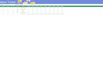 Hoja de cálculo para el seguimiento de la asistencia a clase, registros de alumnos por profesor (descarga en formato XLSX)