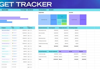 Plantilla de Excel para planificación presupuestaria mensual y seguimiento financiero (descarga digital)