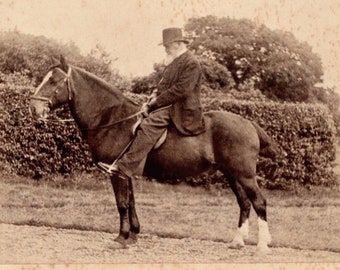 Antique Photograph - Old Gentleman on a Horse