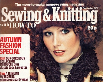 1970's Sewing & Knitting Magazine - September 1975 with Patterns
