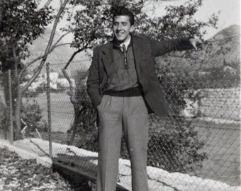 1950's Black & White Photo - Young Man with D.A. Hairstyle