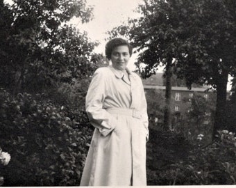 Vintage Photo - Woman Stood Outside in a Garden