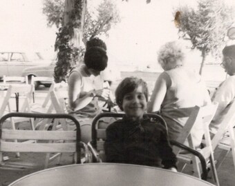 Vintage Black & White Photograph - Boy in Rosas, Girona, Spain