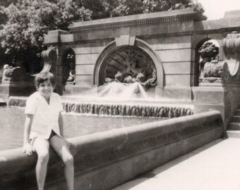 Vintage Black & White Photo - Boy in Barcelona, Spain