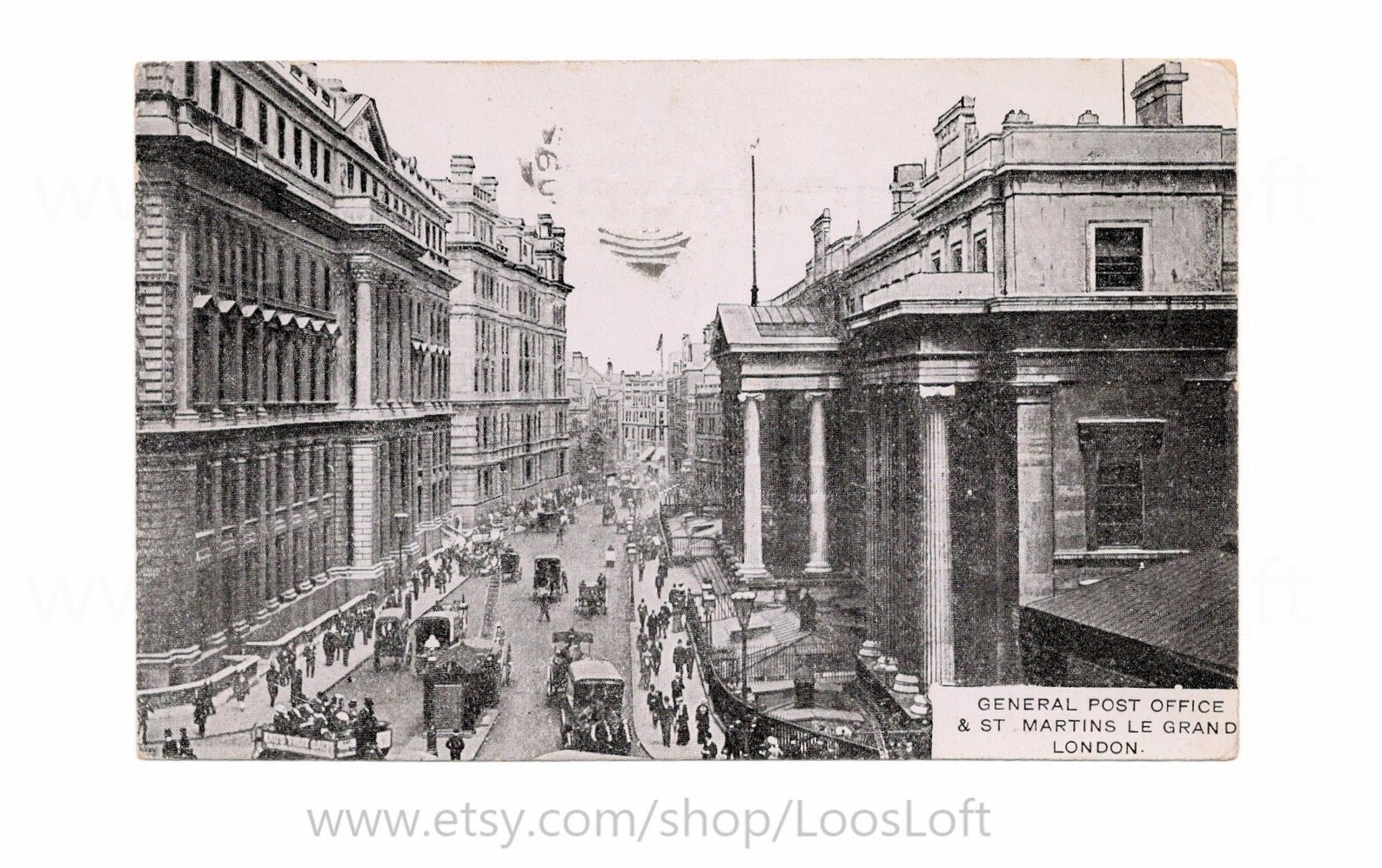 Antique Postcard Post Office & St. Martins Le Grand, London, UK - Etsy