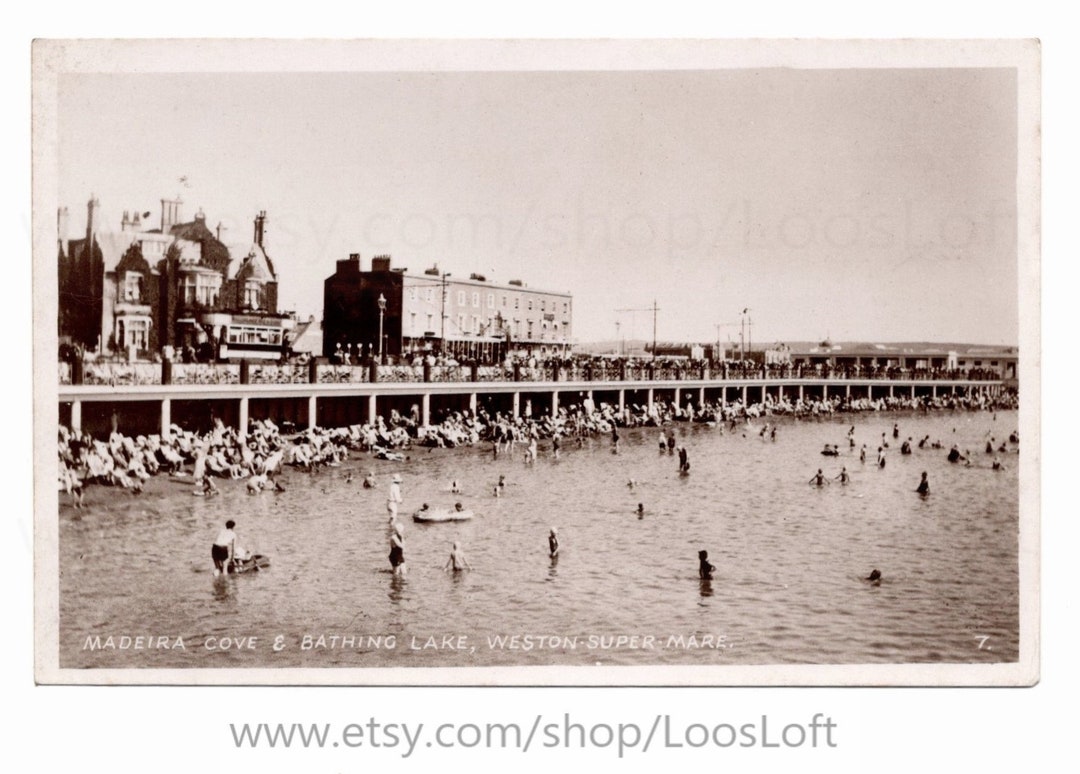 Weston-super-mare Somerset England Unused Vintage Postcard - Etsy
