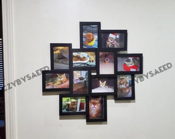 Wooden Collage Picture Frame | Family Picture Frames Collage | Large Collage Frame | 4×6 Picture Frame | Photo Collage | Photo Collage Frame