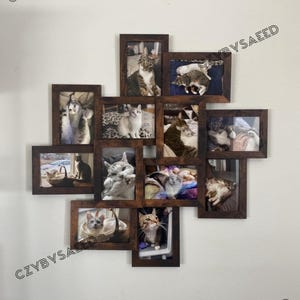 Wooden Collage Picture Frame | Family Picture Frames Collage | Photo Collage Frame | Large Collage Frame | 4×6 Picture Frame | Photo Collage
