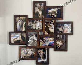 Wooden Collage Picture Frame | Family Picture Frames Collage | Photo Collage Frame | Large Collage Frame | 4×6 Picture Frame | Photo Collage