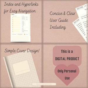 May include: A digital product user guide with a simple cover design. The guide includes an index and hyperlinks for easy navigation. The text on the cover reads "Concise & Clear User Guide Including". The text on the bottom of the cover reads "MyHan Learning Education".
