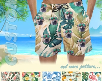 Custom Face Beach Shorts, Personalized Swim Trunks for Men, Funny Photo Swimwear, Summer Shorts, Unique Gift for Him,Pool or Beach Outfit