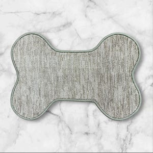 Tapis de nourriture pour animaux de compagnie en forme d&#39;os de chien - antidérapant, fibre scellé et élégant