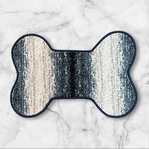 Tapis de nourriture pour animaux de compagnie en forme d&#39;os de chien - antidérapant, fibre scellé et élégant