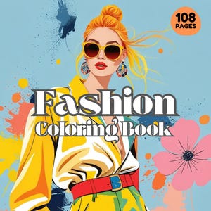 Fashion Coloring Book | Girly Coloring Book | Trend Coloring Book | Digital Coloring Book