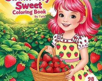 Strawberry Sweet Coloring Book for kids and Adults | New Coloring Book 2025 | Relaxing Coloring Book | Best Coloring Book | Easy Coloring