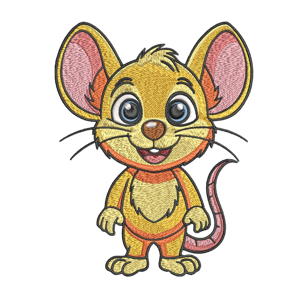 Cute Mouse Embroidery Designs Machine File 3 Sizes Baby Mouse Digital ...