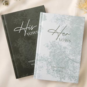 Custom Wedding Vow Books His Her Vow Books Bride Vow Groom Vow Elegant Wedding Journal Speech Notebook Gift for Couples