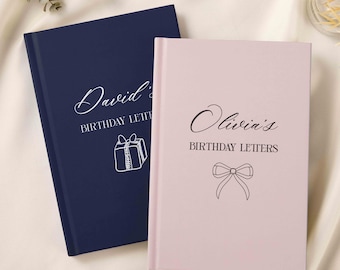 Birthday Letters Personalized Birthday Memory Book for New Baby Custom Name Journal Birthday Keepsake Toddler Kids Letters