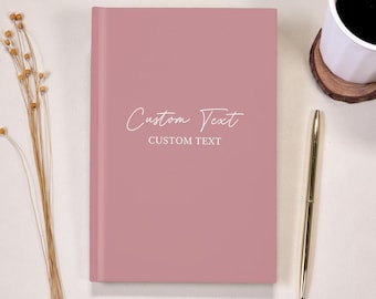 Custom Journal Personalized Notebook Custom Text Book Custom Company Gift, Quote Notebook Cover Pen & Gift Box Set