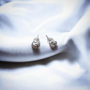Sterling Silver Infinity Knot Stud Earrings