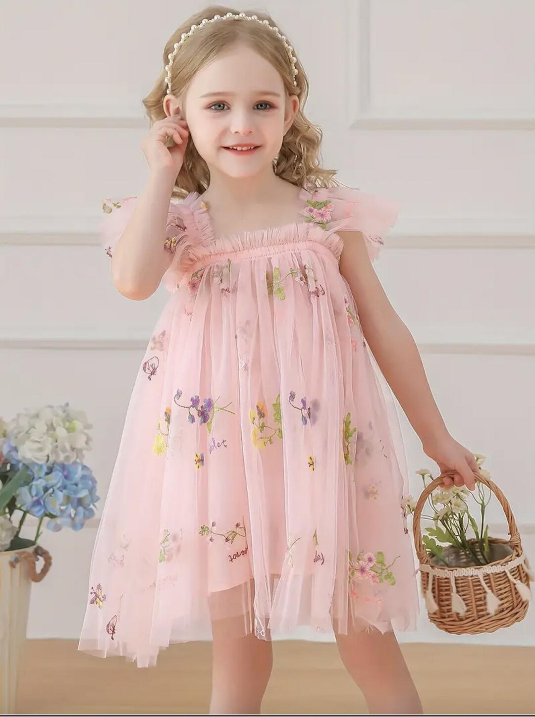 Baby Girl Princess Dress with Butterfly Wings - Girls 1 year to 5 years
