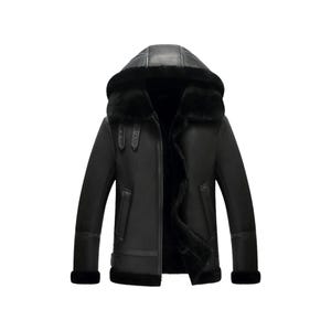 Handmade Lambskin Leather Bomber Jacket: Shearling Aviator Coat