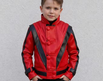 Chaqueta de Thriller para niños / Chaqueta roja de Thriller de Michael Jackson para niños