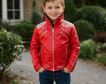 Kids Red MJ Beat it Jacket Costume