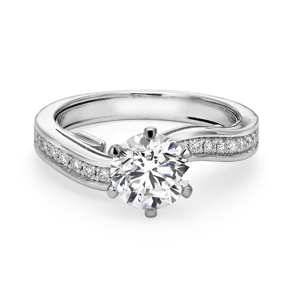 1.08ct Lab Grown Diamond Engagement Ring – 14K White Gold Solitaire Ring – CVD Diamond Bridal Ring – Elegant Sparkle – Timeless Fine Jewelry