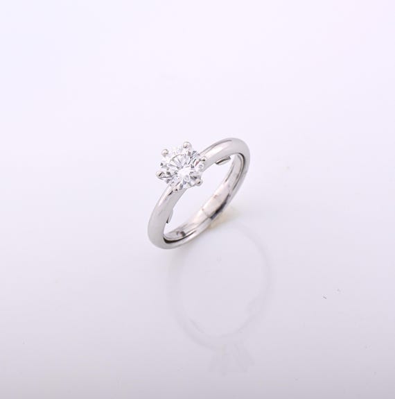 Timeless Solitaire Engagement Ring |  White Gold Ring| 0.5ct–2ct Center Stone | Lab-Grown Diamond Ring | Classic Minimalist Proposal Ring