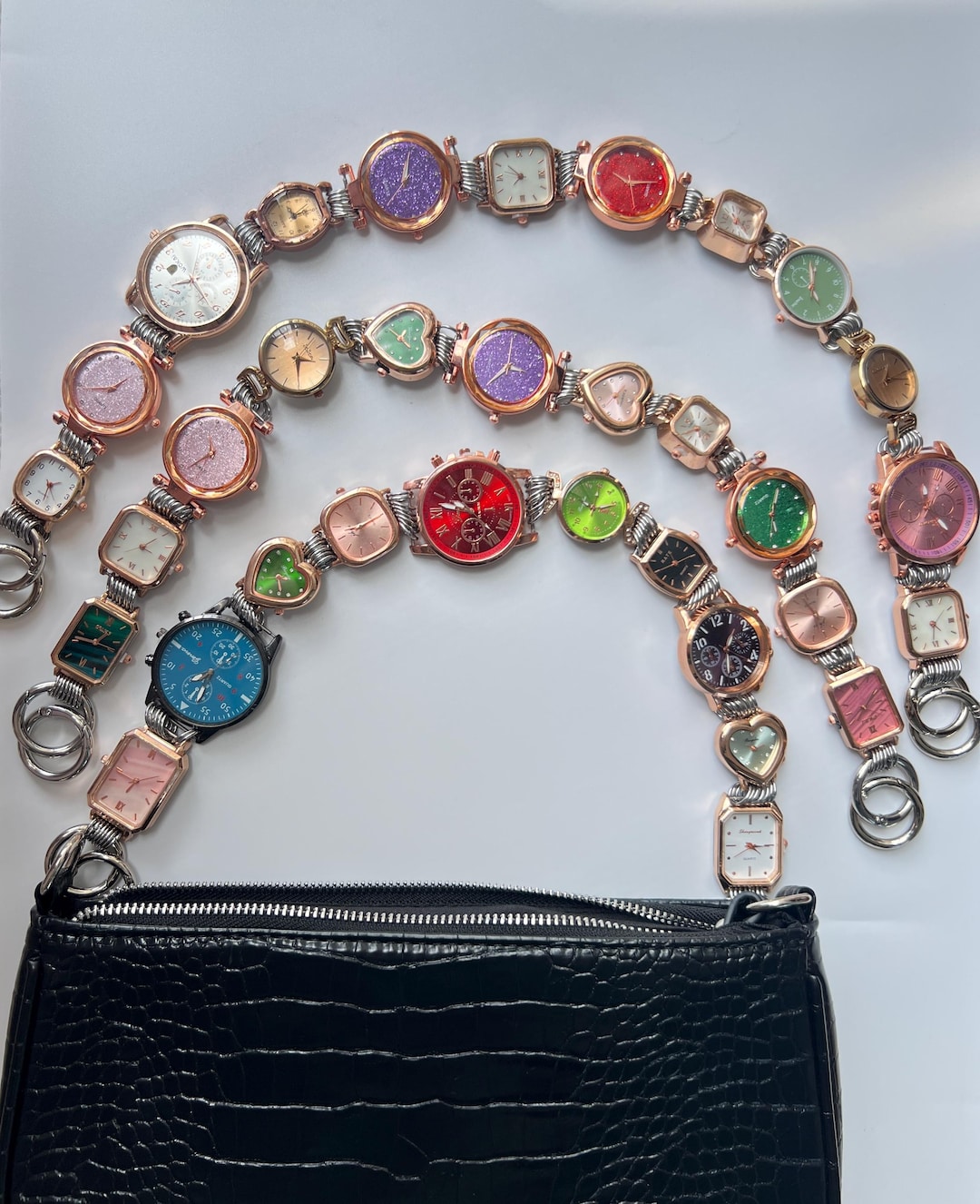 Multi-color Watch Bag Chain & Pants Chain,pink Watch Bag 