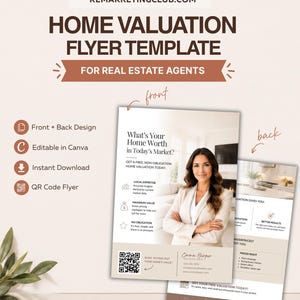 Real Estate Marketing Flyer Template – Editable Home Value CMA Canva Design