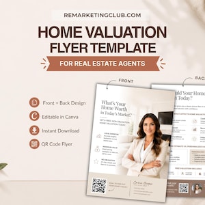 Real Estate Marketing Flyer Template – Editable Home Value CMA Canva Design