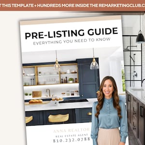 Seller Pre Listing Presentation Template | Canva Realtor Listing Packet | Real Estate Prelisting Marketing Guide