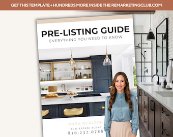 Verkäufer Pre Listing Präsentationsvorlage | Canva Realtor Listing Packet | Prelisting Marketing Ratgeber