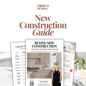 New Construction Buyer Guide | Editable Real Estate Template for Canva | New Home Buyer Handout | Realtor Marketing Guide | Instant Download